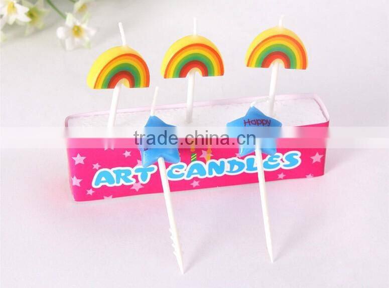Rainbow and Star Shape Birthday Candle for Children