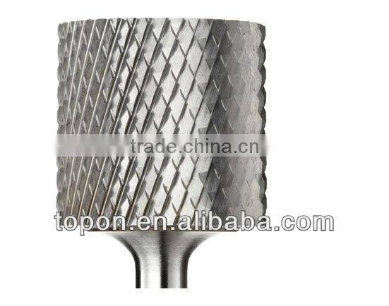bright finish diamond cut cylindrical carbide bur
