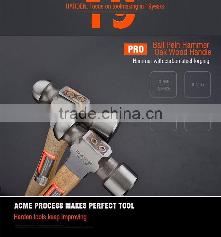 Professional 450g Ball Peen Hammer With Wood Handle