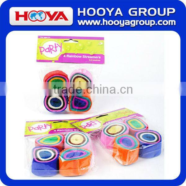 Colorful Party DIY Crepe Four Rainbow Paper Streamers