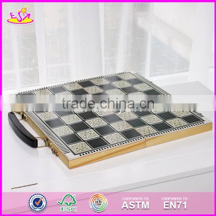 2017 New design educational classic wooden chess game for kids W11A056
