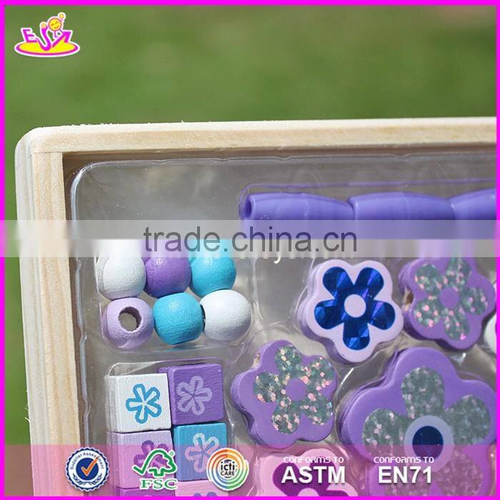 2017 new design children threading beads wooden educational toys for 4 year olds W11E061
