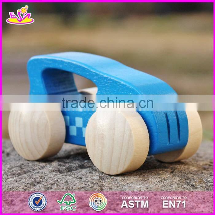 2017 New fashion funny 8 pieces toddlers small wooden cars W04A341