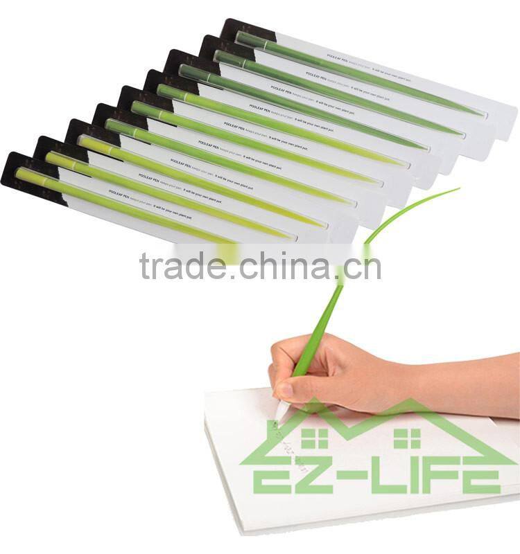 2017 New design BEST green soft original cheap leaf silicone pooleaf grass pen