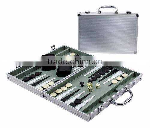 Backgammon In Aluminum Case / chess and backgammon