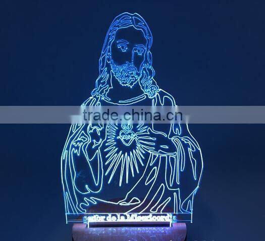 3d light lamp of jesus christ for christmas
