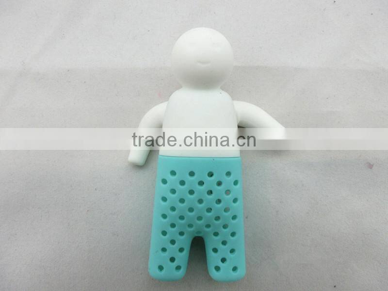 Coffee or tea tools 2015 food grade material Mr tea silicone tea infuser