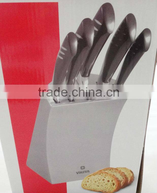 5 pcs kitchen knife with knife stainless steel holder