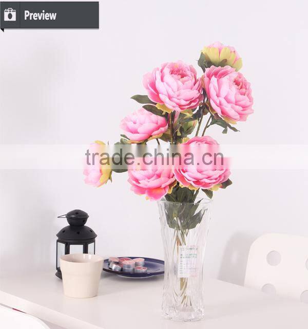 Hot sale decorative silk flower cloth peony flower