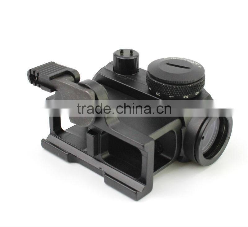 Compact red/green dot sight with elevated quick release mount
