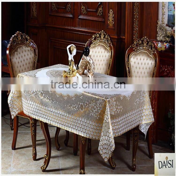 137cm*183cm elegent PVC Lace long table cloth for banquet