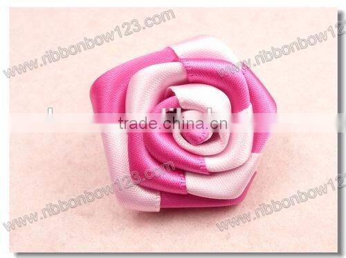 2015 pure handmade Satin ribbon rose flower for fancy dress