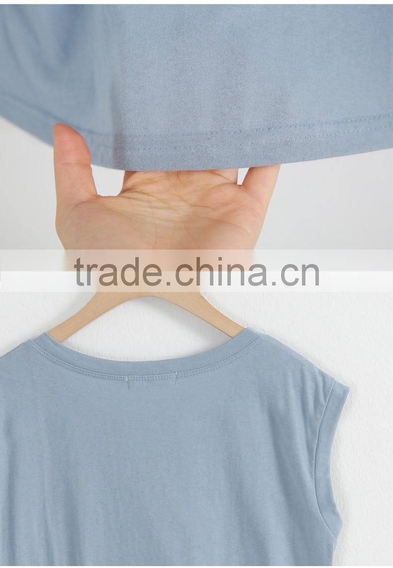 100% cotton blouses designs fat ladies big size womens top blank t-shirt printing blouses for women