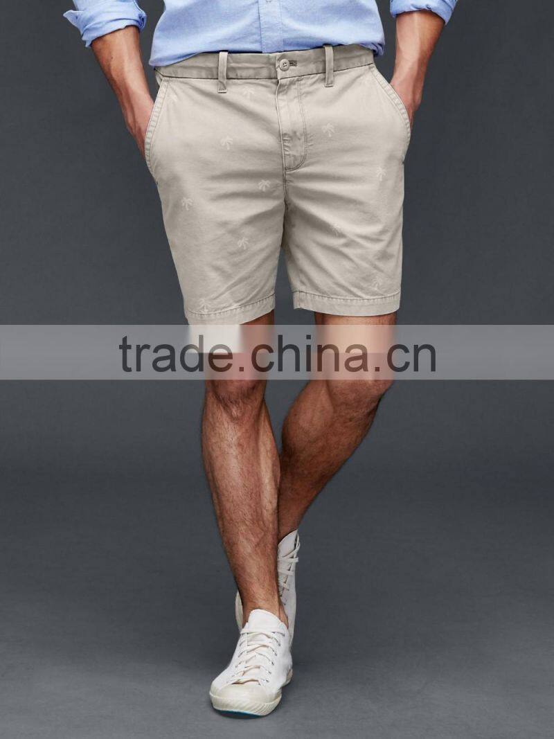 cotton+elatic twill board shorts pants custom fitness chino mens shorts