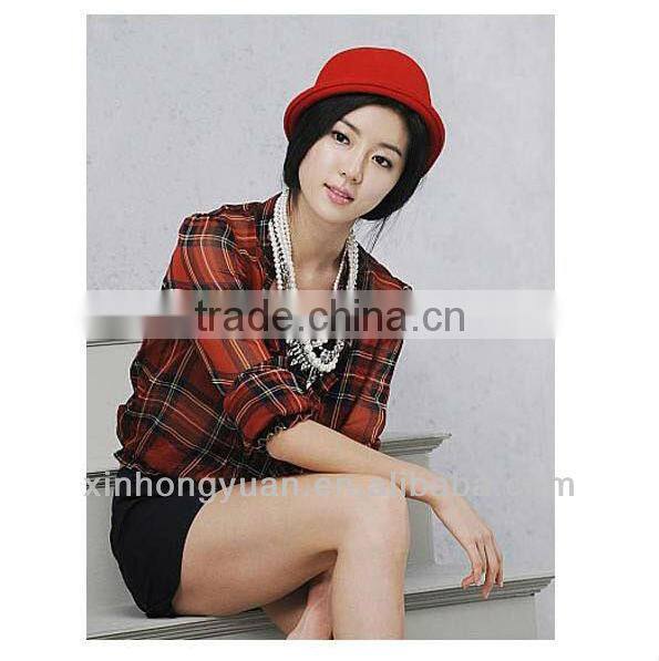 winter fashion beautiful wool felt beanie hat for women