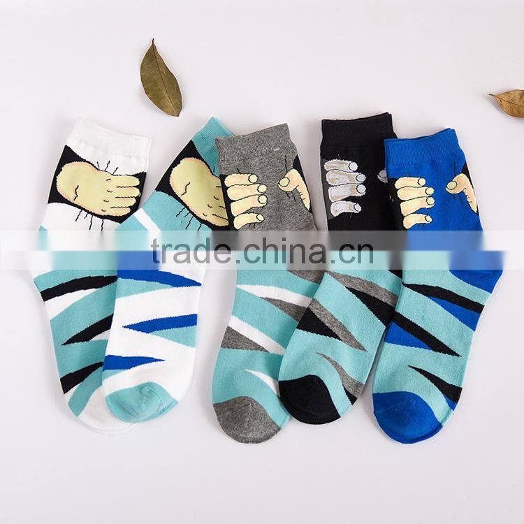 100% Cotton Wholesale Cheap Fashion Custom Men Socks in Stock