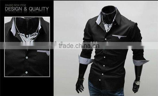 Italian style mens shirts man slim fit fashion designs shirts