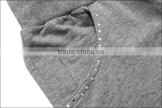 Classic lady's casual sweat pants / trousers with Rhinestone