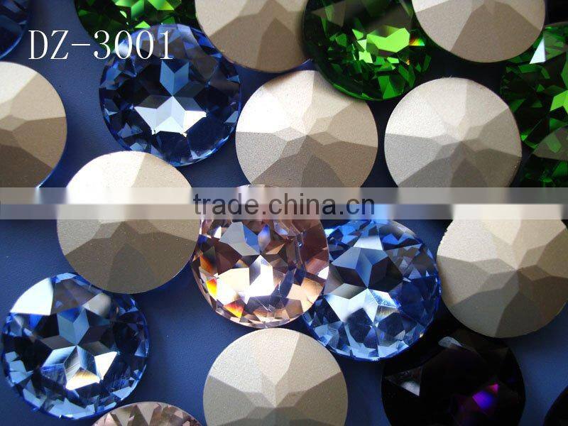 crystal diamond round crystal bead