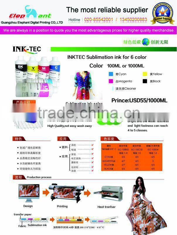 High transfer rate Italy neon sublimation ink