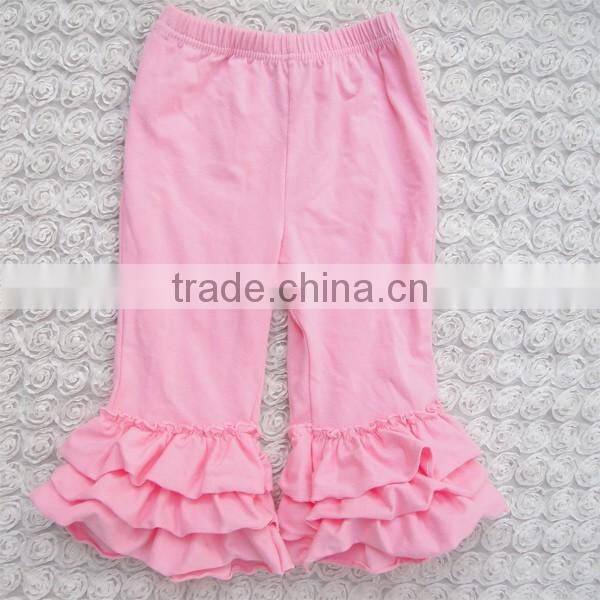 Best Selling Solid Color Baby Girls Fall Ruffle Pants