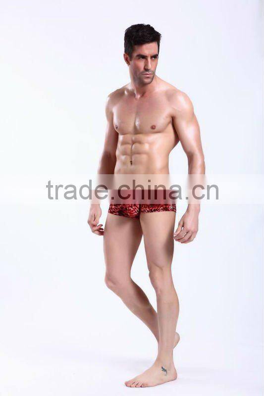 Wholesale leopard boxer for men manufacturer brand underwear nylon mens boxer short panties