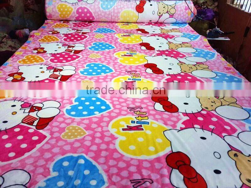 customized printed coral fleece fabric