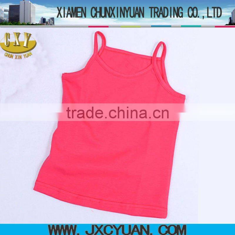 yellow children sleeveless t shirts with no printing