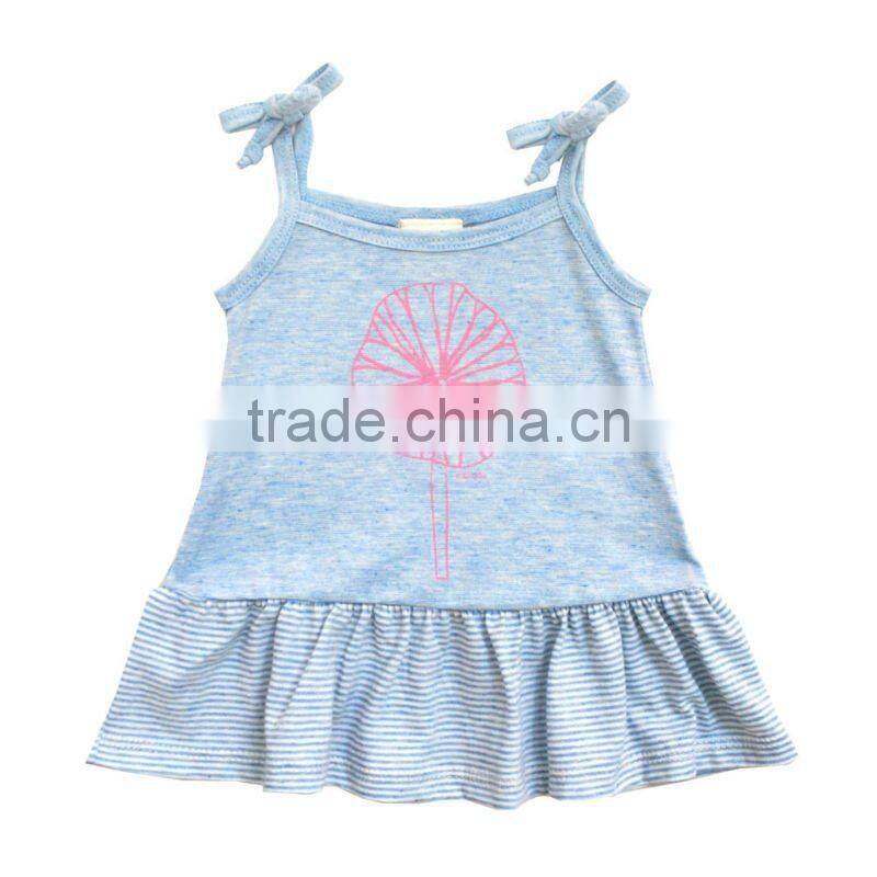 Girls melange strappy dress