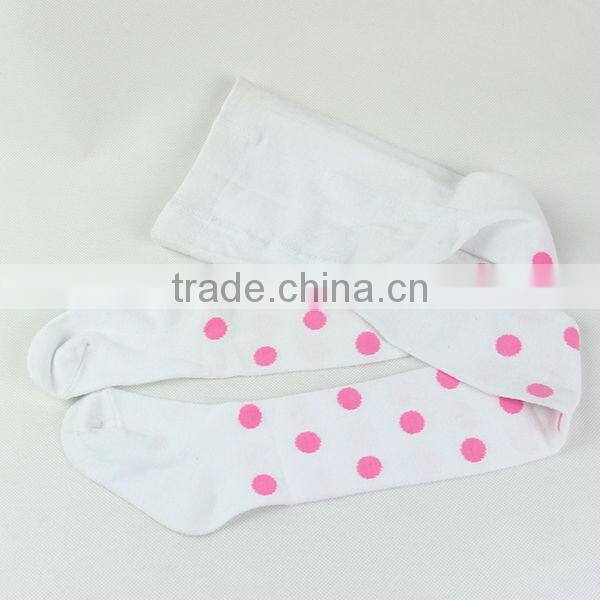 Cute baby girl tights with pink dots
