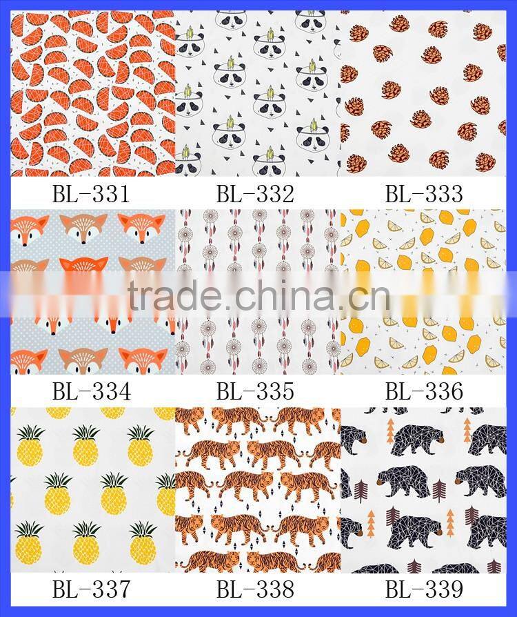 BL331-356 Lovebay Wholesale FAUX SUEDE Printed Tiger Fabric Suit Make Kinds Of Baby Clothing