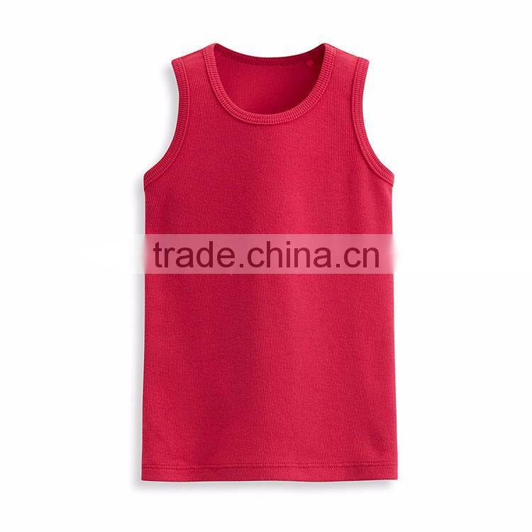 Children Clothing Fashion Style Newest Design Custom Kids Wholesale Plain White Tank Top