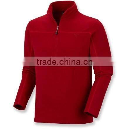 Custom made Hot selling polyester/fleece 1/4 zipper front jacket