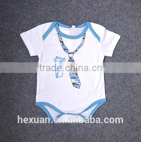 Short sleeve cartoon printing wholesale baby romper gift set