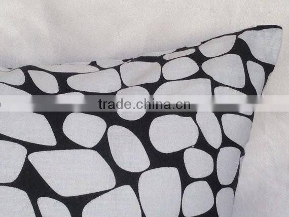 Black & white decorative pillow cover printed, cotton blend pillow, printed pillow, modern home decor, floor cushions