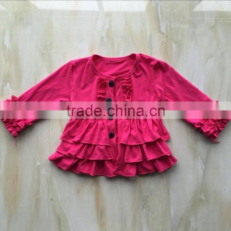 XF-281 Wholesale baby girl t-shirt kids long sleeve tees children casual clothes rose red tops baby fashion shirts girl clothes