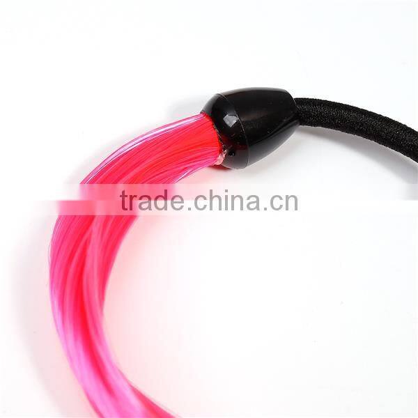 Chemical Fiber Hair Ties Round Fuchsia Hair Band Holder