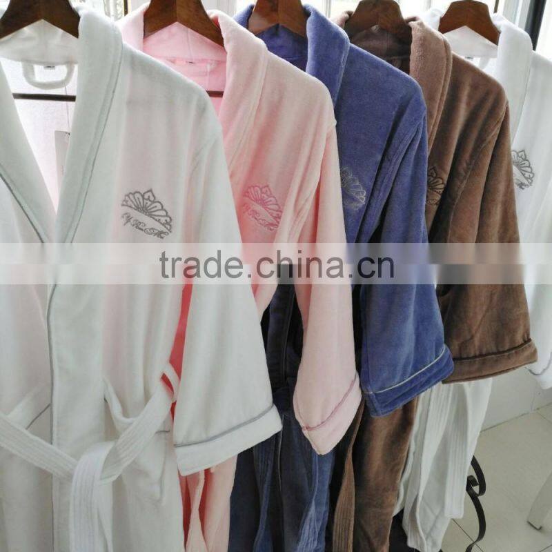 Plain dyed custom 100 cotton robe lightweight