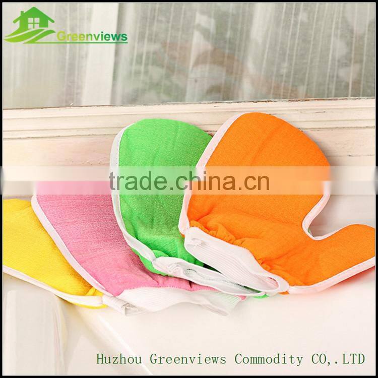 Rayon sponge thumb exfoliating bath glove cleaning brush glove for sponge cleaning