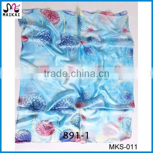 Factory price 2016 new design 100 silk head scarf