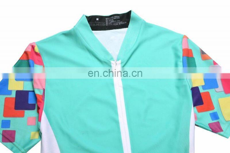 Wholesale short sleeve quick dry compression triathlon wear for women