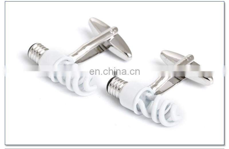 Novelty White Little Bulb Shirt Cufflinks