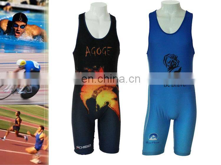 Good quality most popular superman customized wrestling singlet
