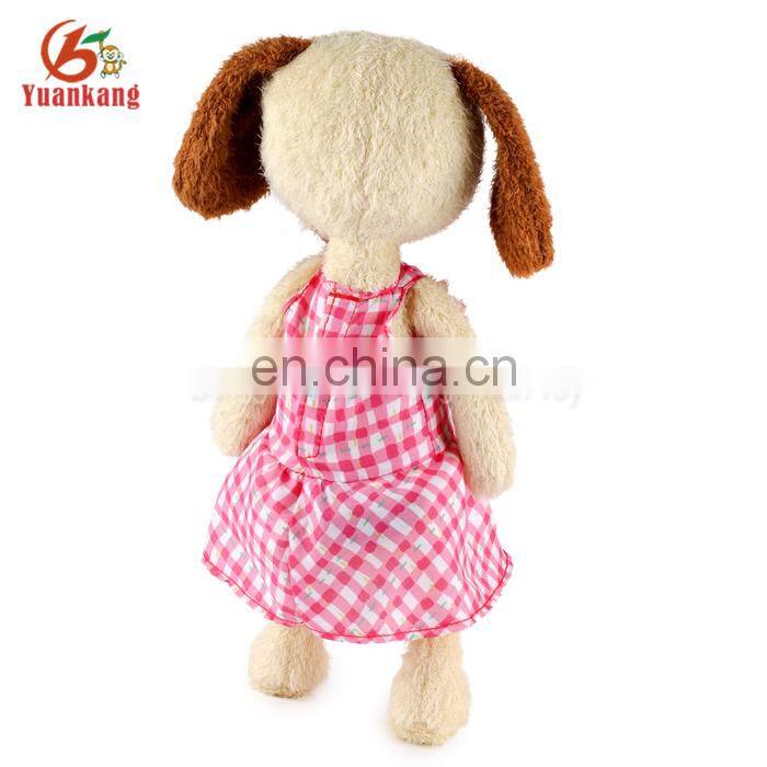 ICTI certificate factory stuffed dog toy with skirt