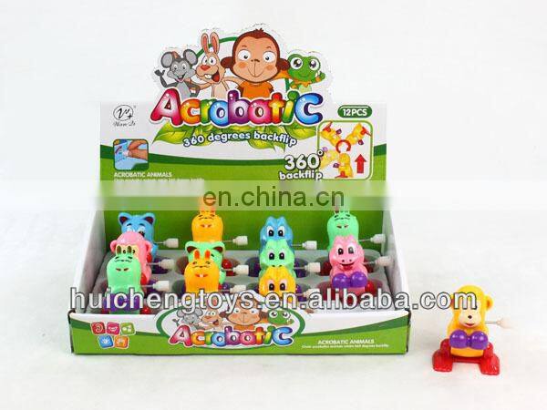 New item funny cheap rolling wind up moving toy animal for kids