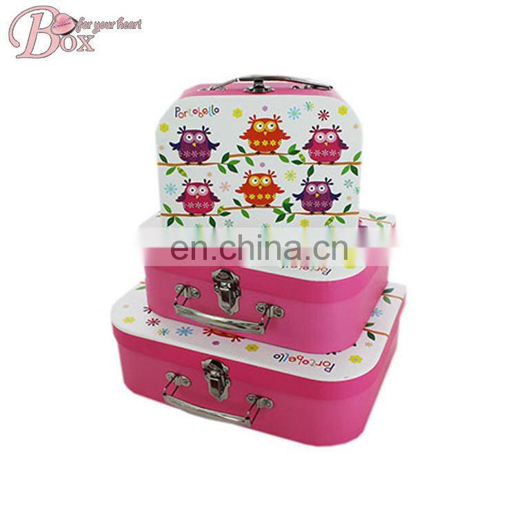 Wholesale Custom Cardboard Suitcase Gift Box With Handle
