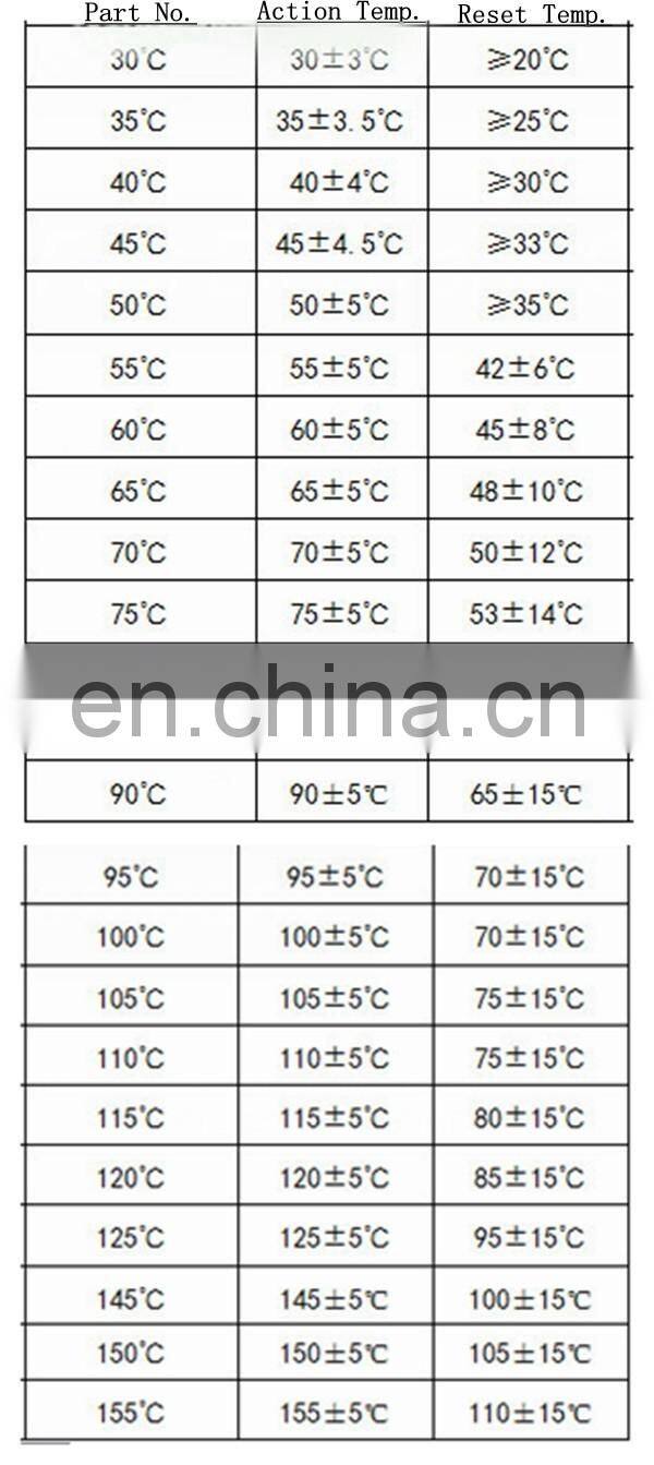 Normally Closed 70Degrees KSD9700 Temperature Protector Switch