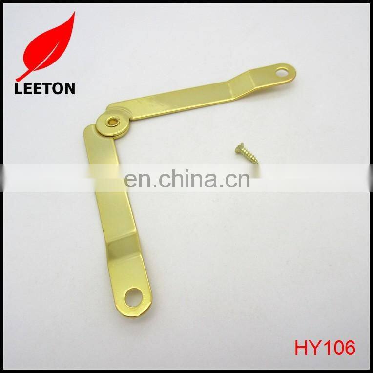 Metal shiny gold box hinge for wooden box