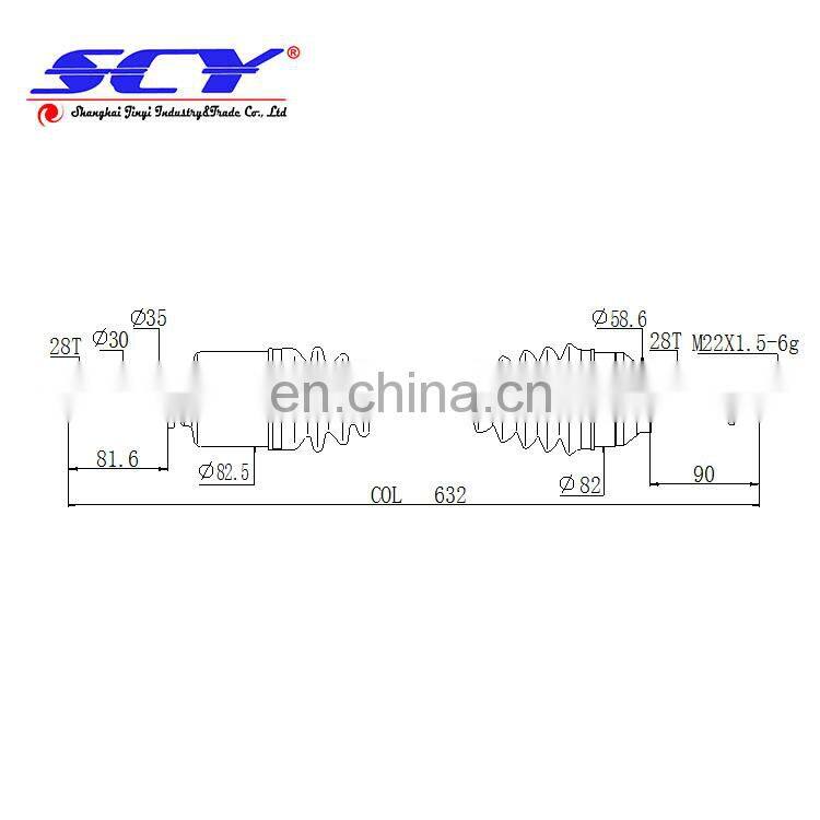 CV Half Shaft Assembly Suitable for Fusion 2010 2010 2.5L AT