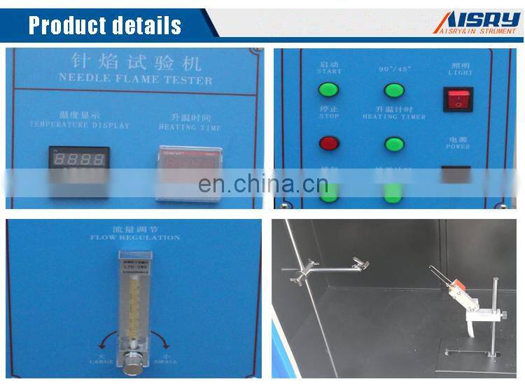 Laboratory Flame Retardant Tester Needle Flame Tester With Stainless Steel Mirror